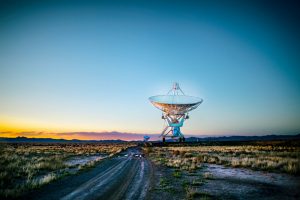 Optimising Satellite Communications a Sat dish pointing to the sky