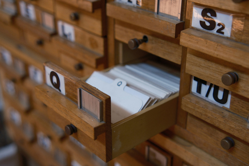 Catalogue draws holding catalogued items