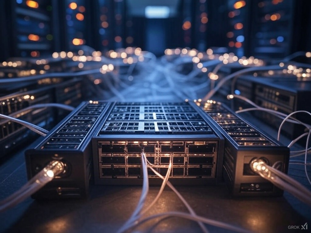 A network switch plugged into the network for ITSM case studies
